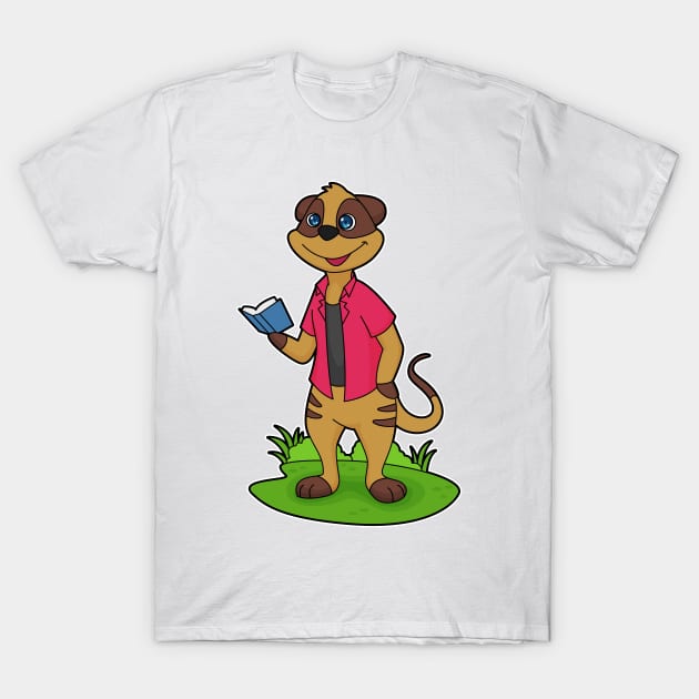 Meerkat Read Book T-Shirt by Markus Schnabel